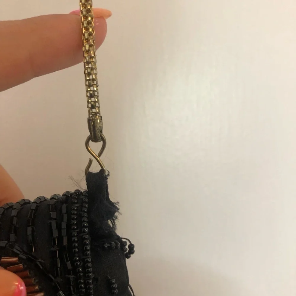 Vintage Imperial Fashion Beaded Long Strap Small Crossbody